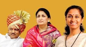 Ajit Pawar, Sunetra Pawar & Supriya Sule