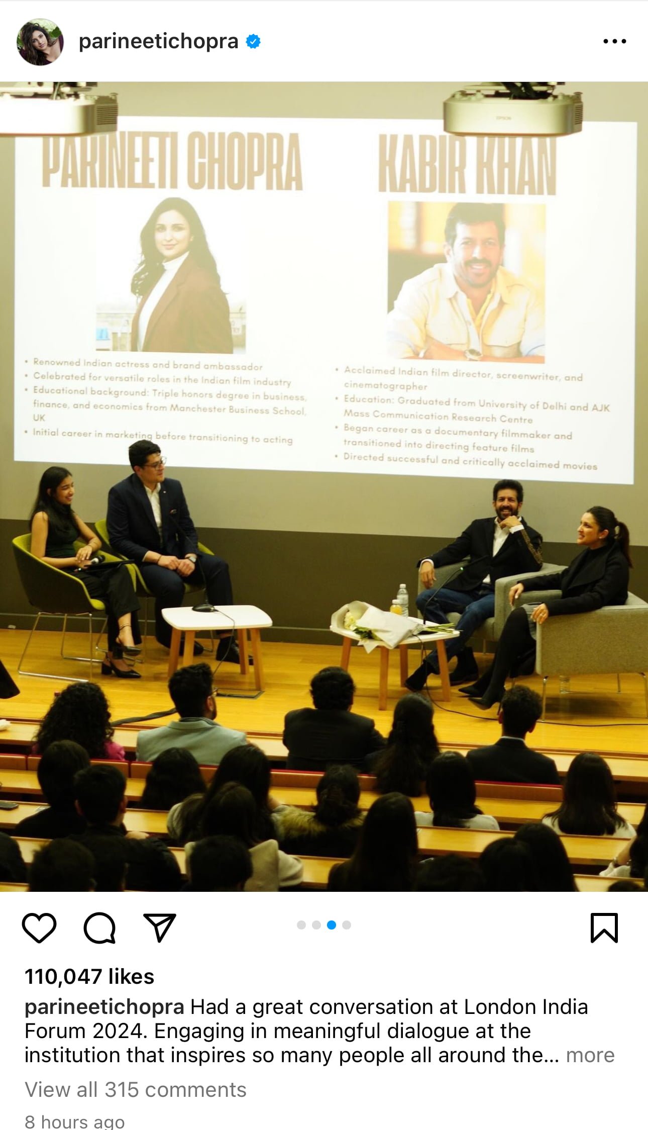 Parineeti Chopra & Raghav Chadha at London India Forum 2024