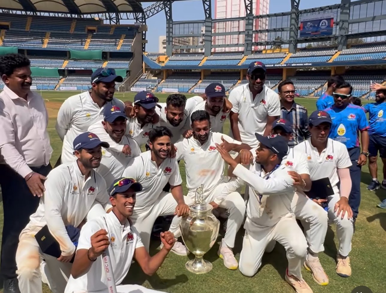 42nd Ranji trophy: Mumbai boys celebrating 